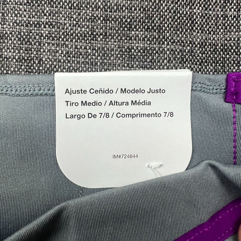 NWT Nike Womens Dri-fit One Mid-Rise 7/8 Taped Leggings Sz S Workout Training - Picture 10 of 11